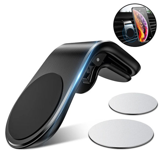 Support de téléphone magnétique pour voiture, Clip de ventilation, Rotation à 360 degrés, support de téléphone portable GPS dans la voiture pour IPhone Samsung Huawei