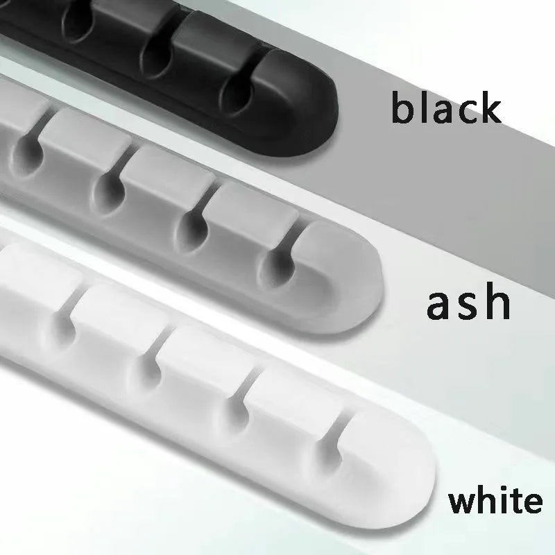 Organisateur de câbles auto-adhésif, 1 pièce, pour une gestion facile des fils et des câbles de données, Clips de fil noirs à 7 trous et serre-câbles réseau