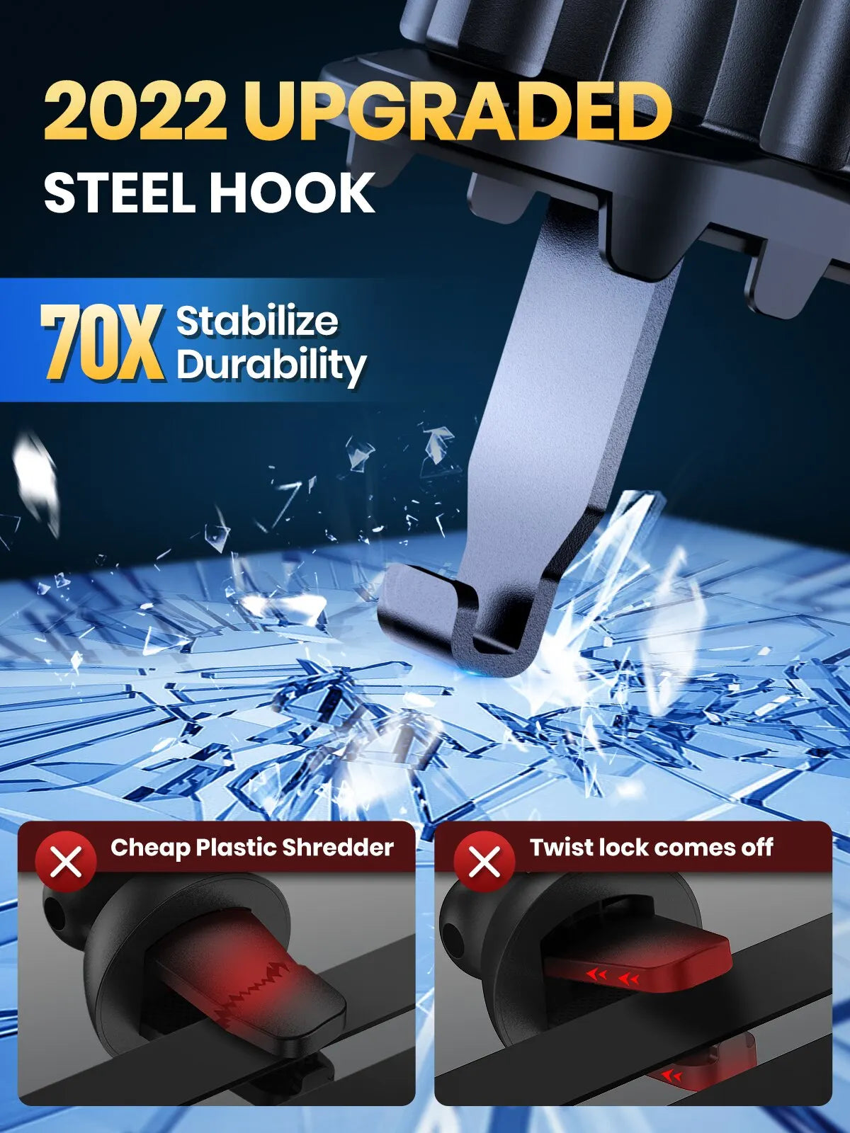 Support de téléphone portable pour voiture, sortie d'air, capteur de gravité, matériau métallique solide, matériau conviviale ré, simple