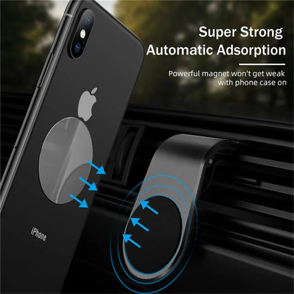 Support de téléphone magnétique pour voiture, Clip de ventilation, Rotation à 360 degrés, support de téléphone portable GPS dans la voiture pour IPhone Samsung Huawei