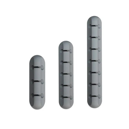 Organisateur de câbles auto-adhésif, 1 pièce, pour une gestion facile des fils et des câbles de données, Clips de fil noirs à 7 trous et serre-câbles réseau